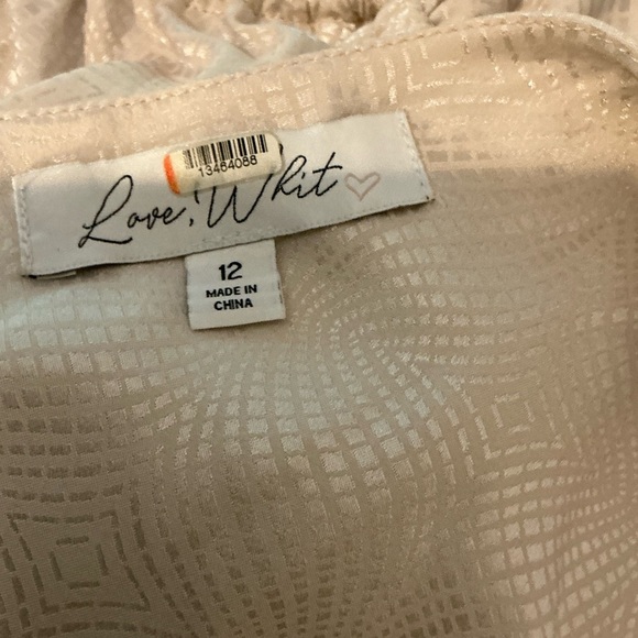 Love Whit Chic One-Shoulder White Jumpsuit Size 12 - Picture 10 of 12